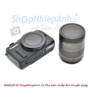 Cap body và lens canon-M (microless)