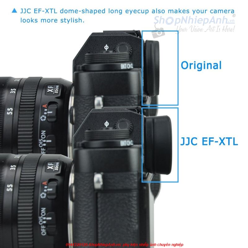 thumbnail Eyecup JJC EF-XTL for Fujifilm X-T1 X-T2 X-T3 X-T4 X-T5 X-H1 GFX50S 50S II GFX100 GFX100S - 2