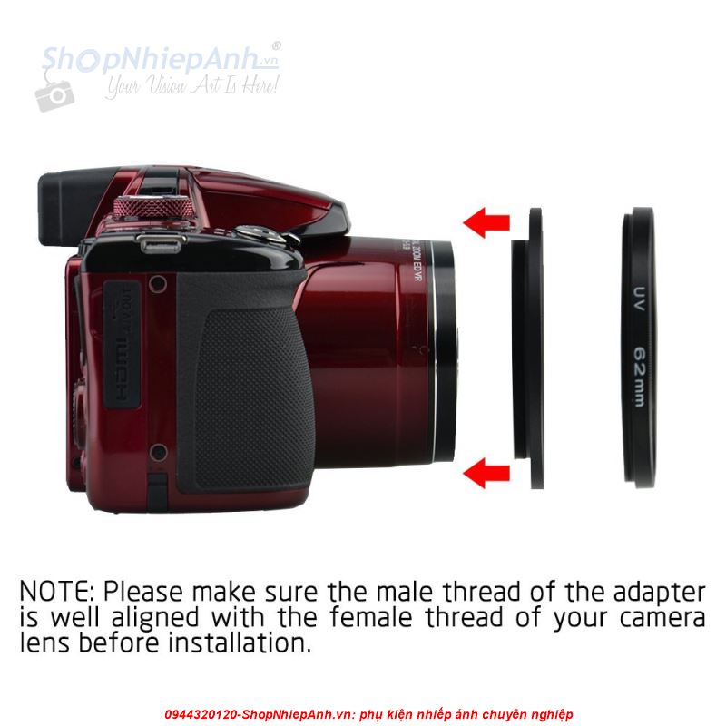 thumbnail Filter adapter for Nikon P510 P520 P530 - 1
