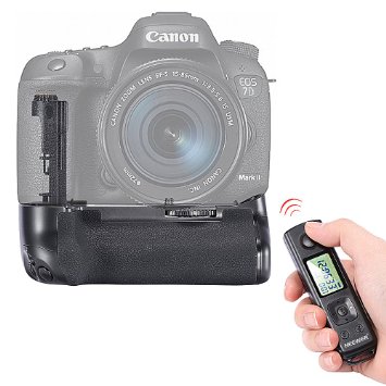 thumbnail Grip Meike for Canon 7D mark II Wireless remote timer - 1