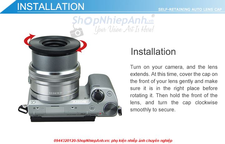 thumbnail Auto lens cap for lens Sony 16-50 - 1