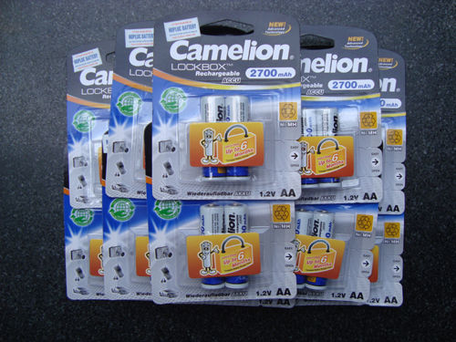 thumbnail pin sạc AA Camelion 2700mah lockbox technology (2 viên) - 0