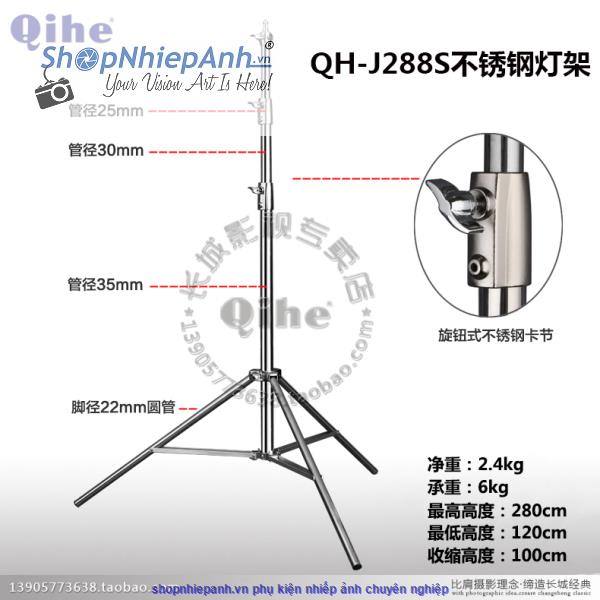 Chân đèn Inox 280cm Qihe J288S pro