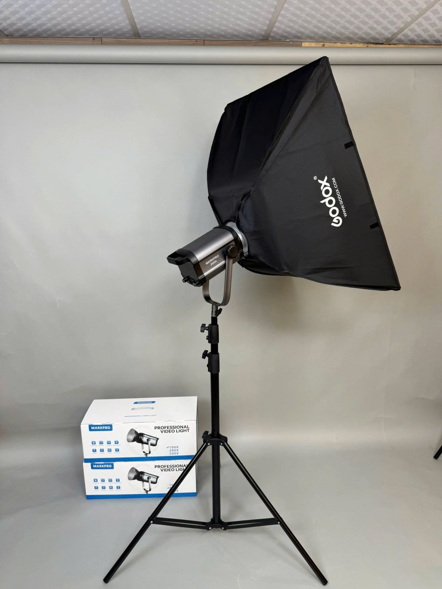 thumbnail Combo 1 cây đèn Led MARKPRO 200X 200W 2700K-6500K softbox Godox 60x90 cm - 6