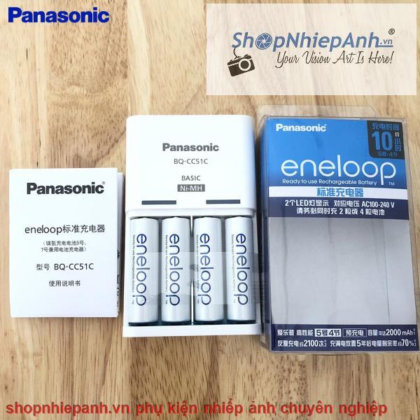 thumbnail Combo 4 Pin Eneloop AA và Sạc Panasonic BQ-CC51C