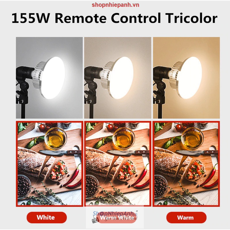 thumbnail Combo Kit đèn LED siêu sáng softbox 50x70 150W kèm remote điều khiển từ xa - 3