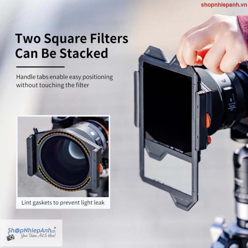 thumbnail Combo Square Filter Holder System Pro Kit (Filter Holder + 95mm Circular Polarizer + Square ND1000 Filter + 4 Adapter Rings) - 4
