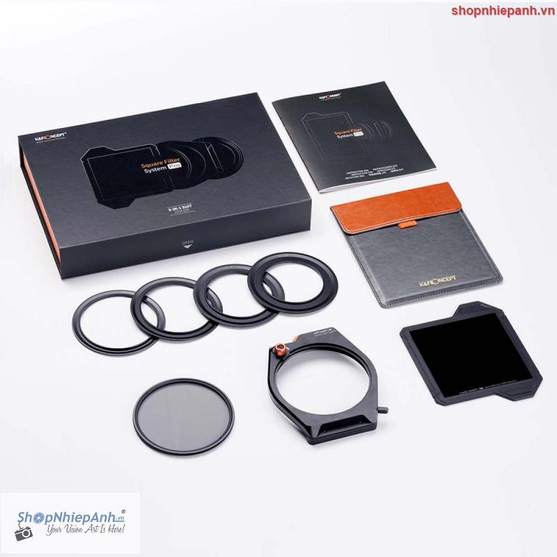 thumbnail Combo Square Filter Holder System Pro Kit (Filter Holder + 95mm Circular Polarizer + Square ND1000 Filter + 4 Adapter Rings) - 0