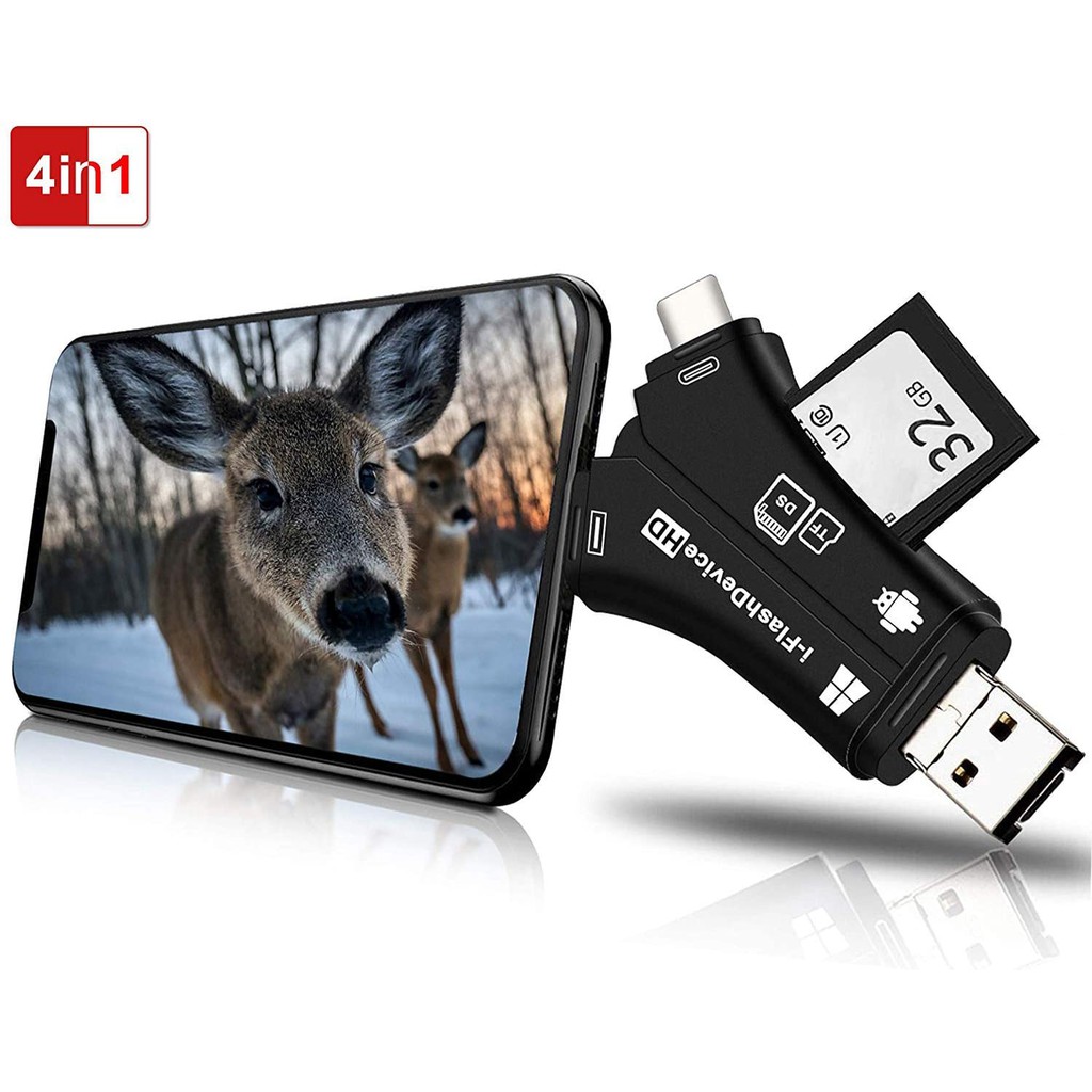 thumbnail Đầu đọc thẻ OTG ALL in one i-Flash Device HD for iOS type C PC android - 2