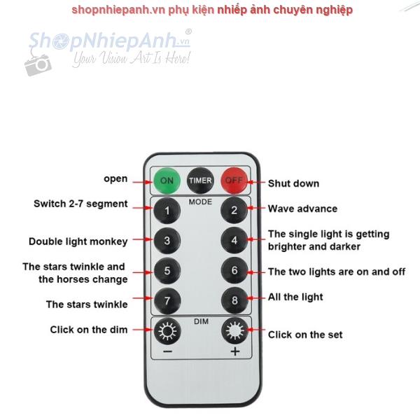 thumbnail Dây đồng LED đom đóm ánh sáng trắng 5m Pin AA remote - 1
