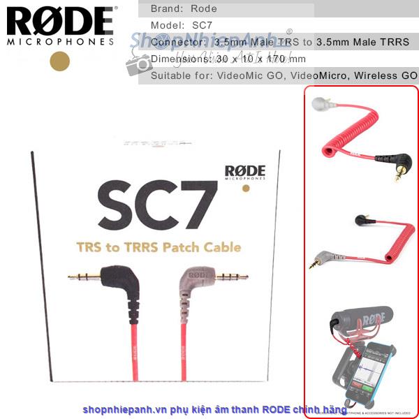 thumbnail Dây kết nối Rode SC7 (male TRS to male TRRS adaptor) - 3