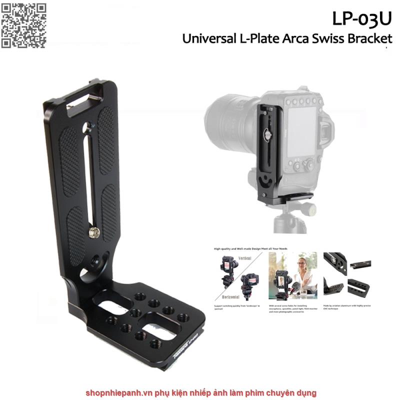 thumbnail Đế thép L bracket universal đa năng for gimbal arca swiss LP-U03 - 1