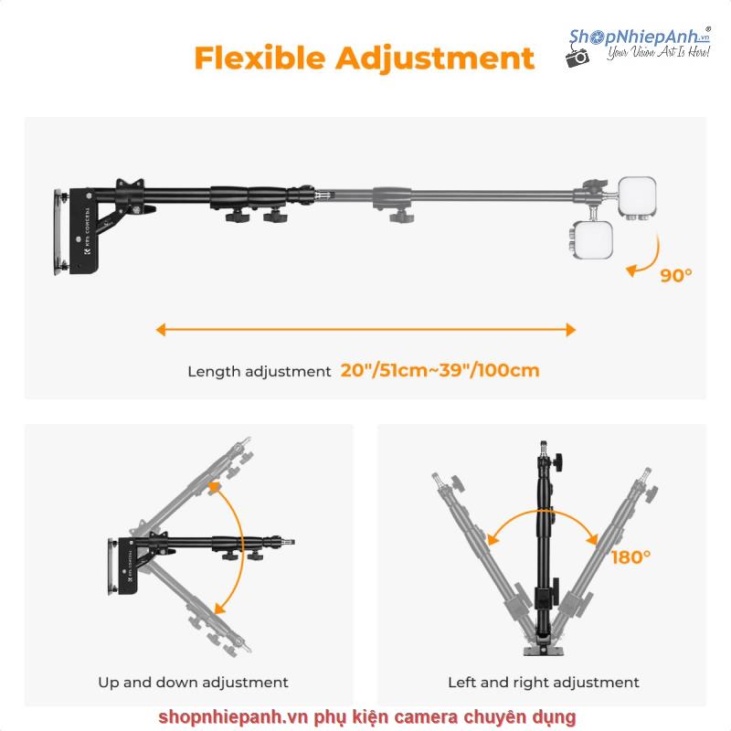 thumbnail Đế treo tường gắn đèn softbox studio K&F concept KF34.047 - 0