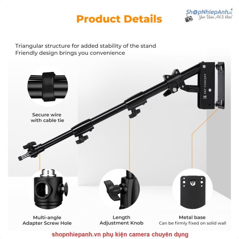 thumbnail Đế treo tường gắn đèn softbox studio K&F concept KF34.047 - 1