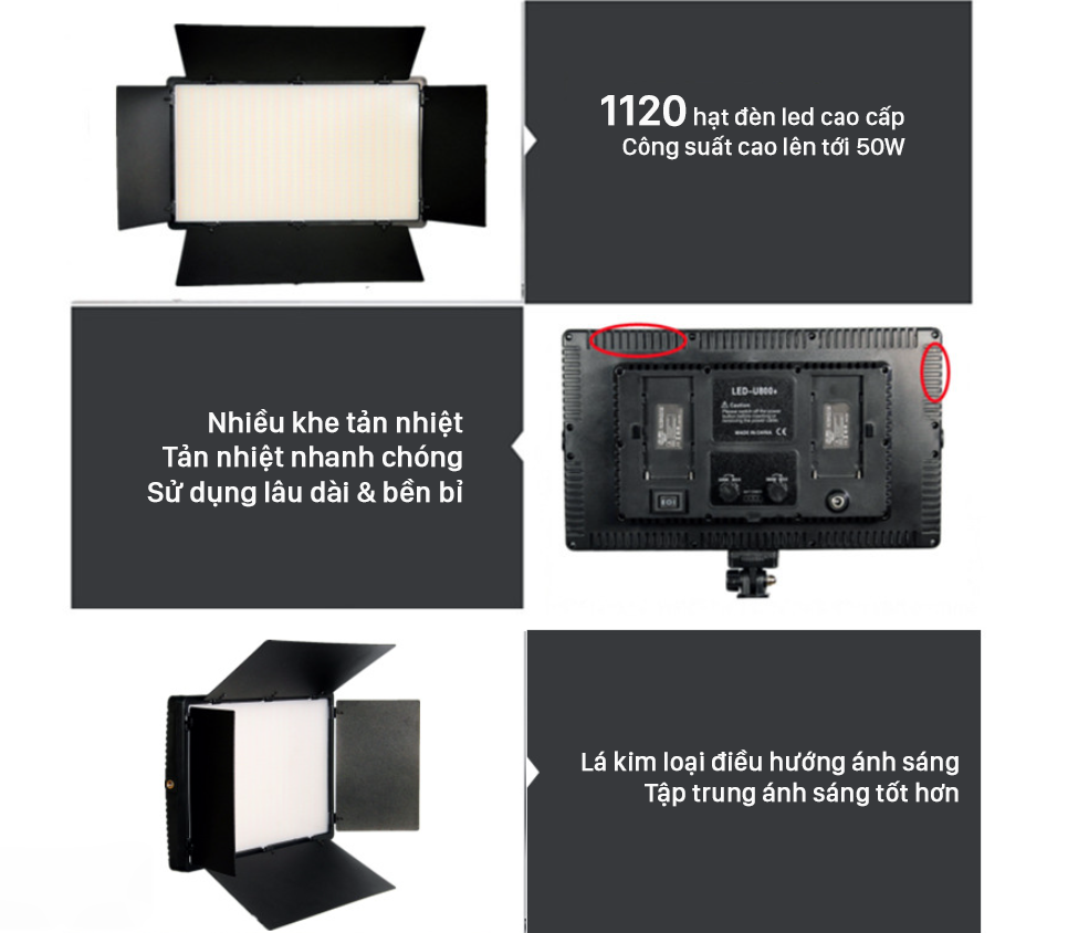 thumbnail Đèn LED Pro U800+ RGB chụp ảnh sản phẩm - 2