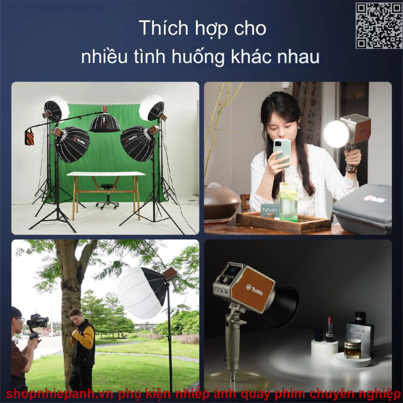 thumbnail Đèn Led Tolifo PL-100B Bi color 100W (combo túi) type C PD 4500mah 12FX - 8