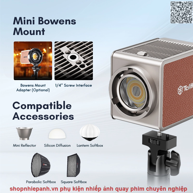 thumbnail Đèn Led Tolifo PL-100RGB 100W (combo túi và nguồn cắm) type C PD 4500mah 12FX - 4