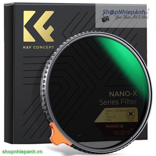 thumbnail Filter K&F concept 2in1 Nano Black Mist 1/4 Nano X + Variable ND2-ND32 Multi-Layer Coatings Japanese AGC Glass 82mm