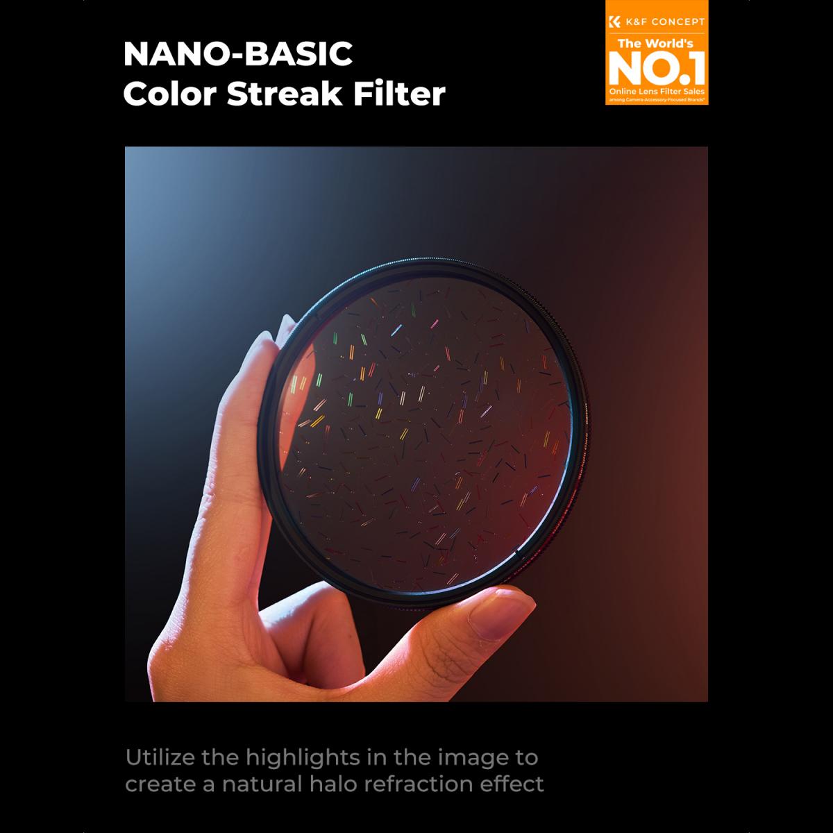 thumbnail Filter K&F Concept 82mm Colorful Streak Dreamy Creative Effects Filter  Optical Glass Nano-B(KF01.2686) - 0