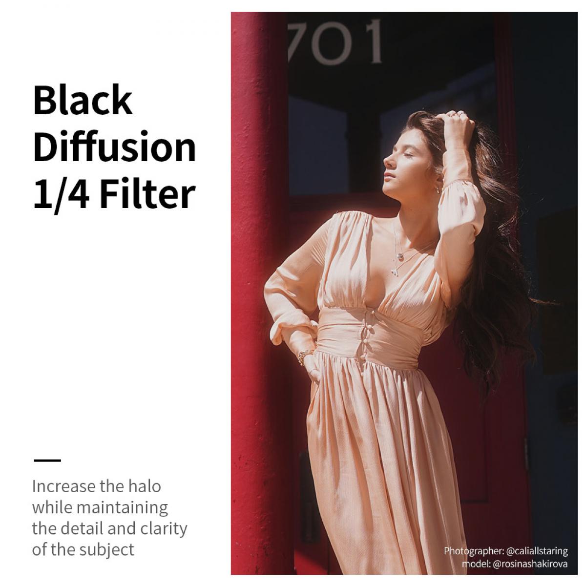 thumbnail Filter K&F concept PRO Black Mist Diffusion 1/4 size 100x100 4x4in (KF01.1807) - 1