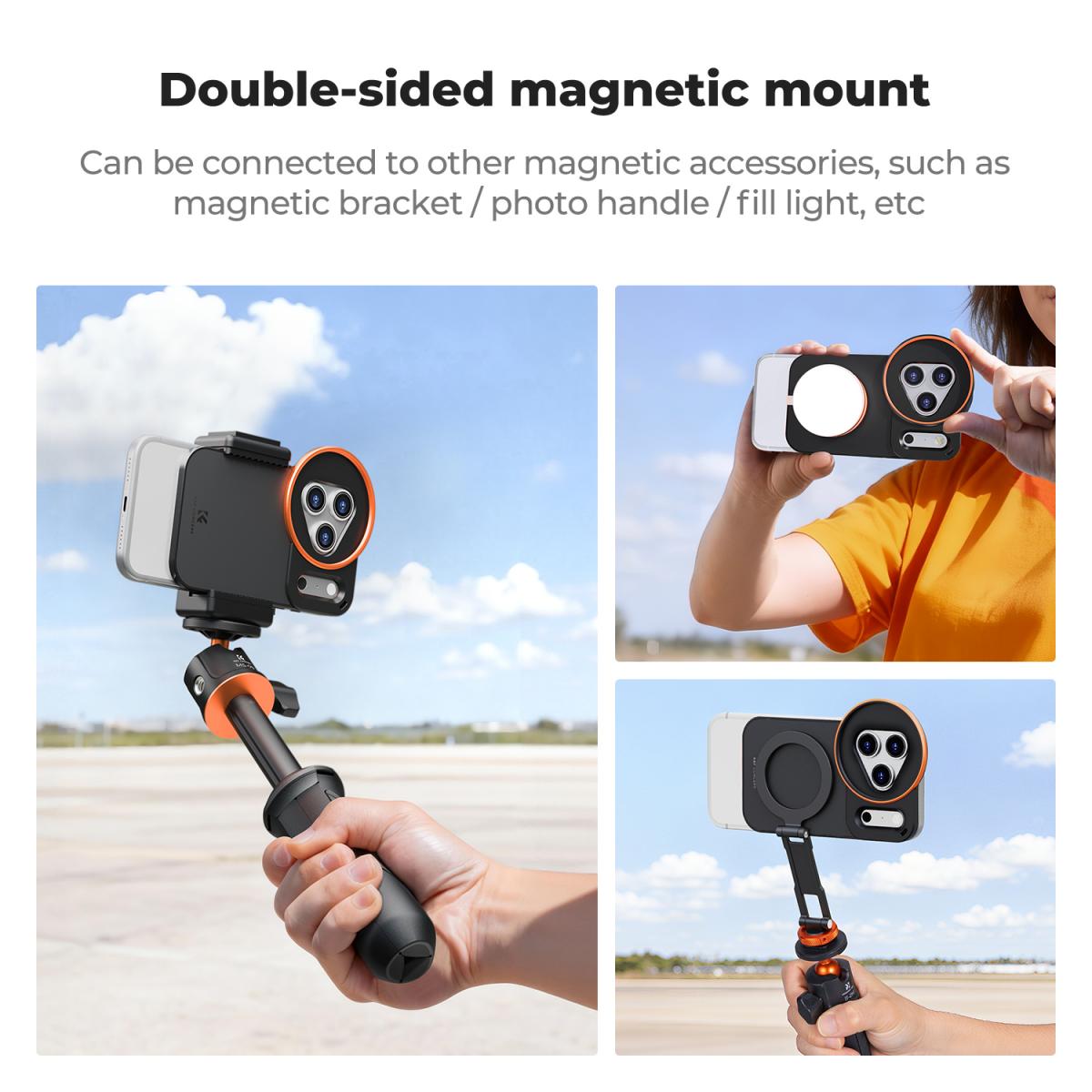 thumbnail Filter Mount Adapter size 58mm K&F concept magnetic for Iphone 17 Pro Max (kf15.0022) - 1
