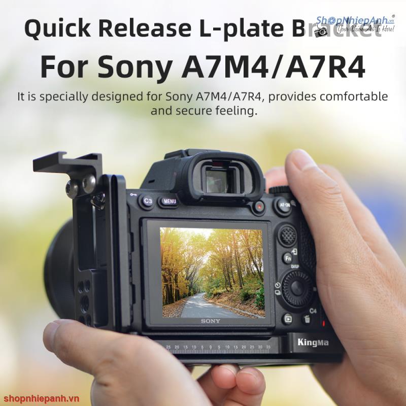 thumbnail KingMa BM-A7R4 L Plate Bracket Holder for Sony A7R4 A7M4 Camera - 1