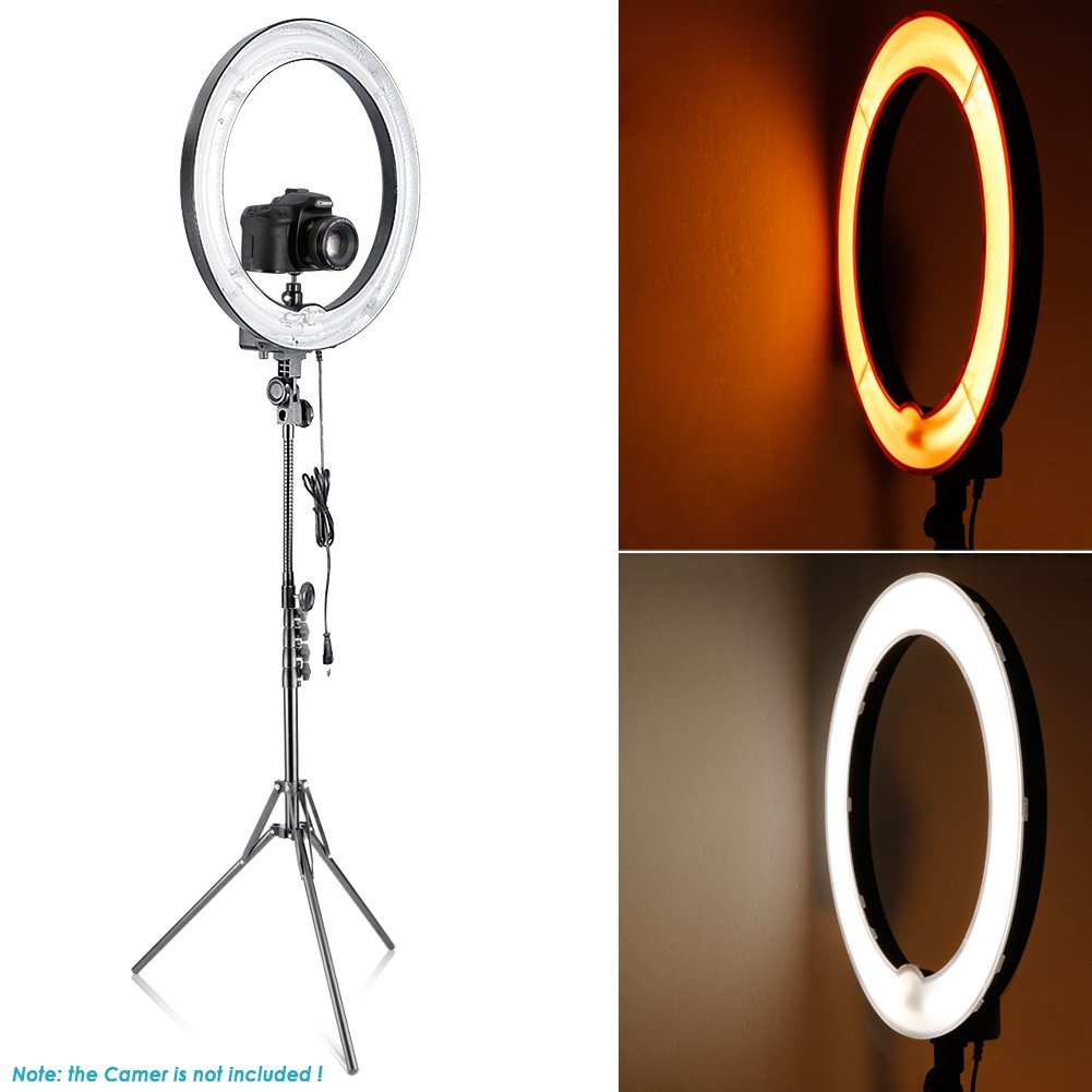 LED Ring Light Photography Light Selfie Lamp With Tripod For Phone Stand  Holder Photo Lamp Ringlight Live Video Streaming 4Inch