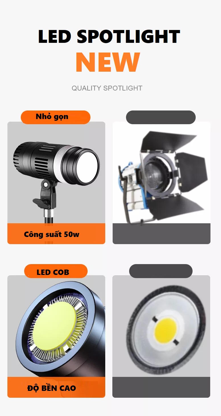 thumbnail LED chiếu điểm spot light YM-80 zoom led bicolor 2700K-6500K (đèn giả nắng) - 4
