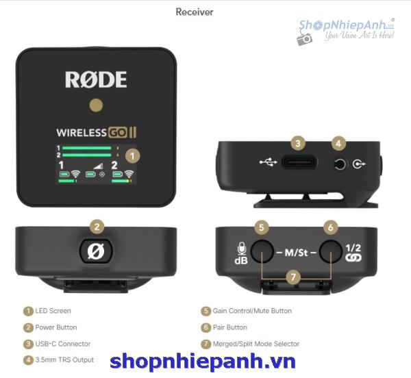 thumbnail Micro không dây Rode wireless Go II bản đơn (hàng chính hãng check code) - 0