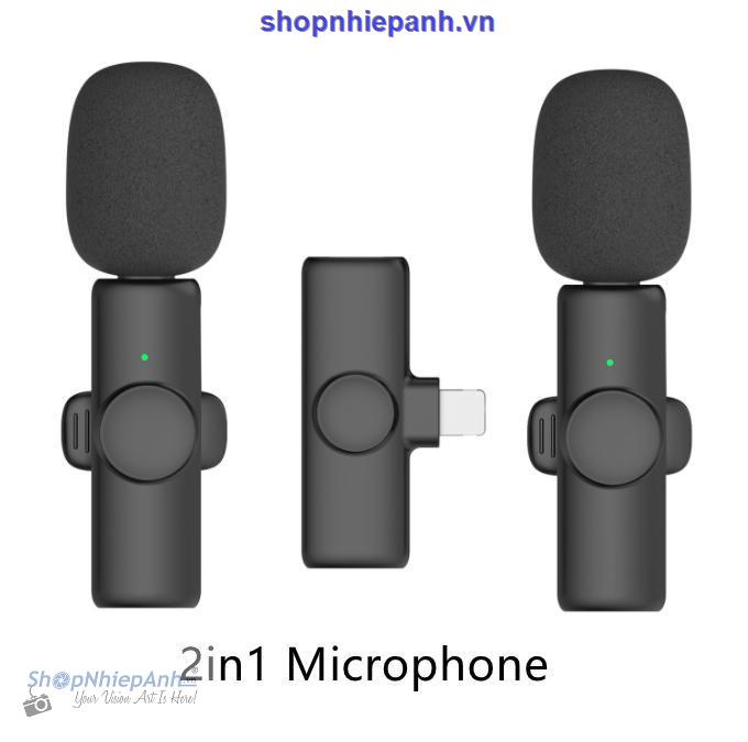 Micro thu âm không dây K9 for Type C (2 phát 1 thu)