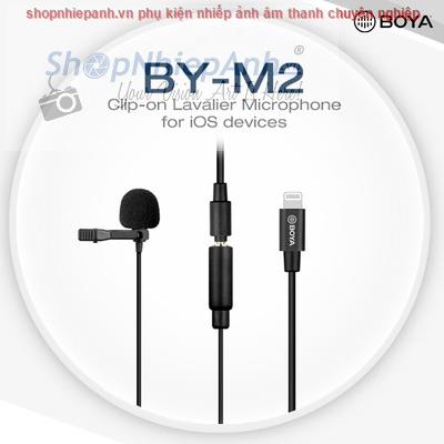 thumbnail Microphone cài áo Boya BY-M2 for Iphone Ipad - 2