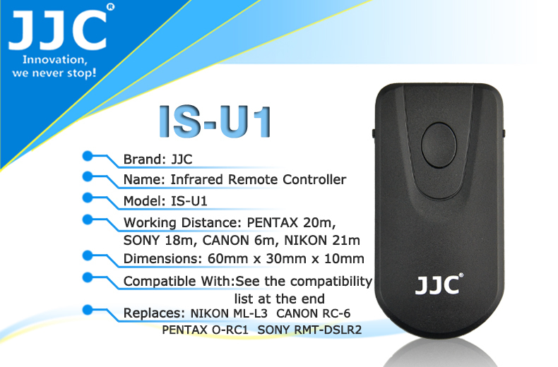 thumbnail Remote JJC IS-U1 universal for canon nikon sony pentax - 0
