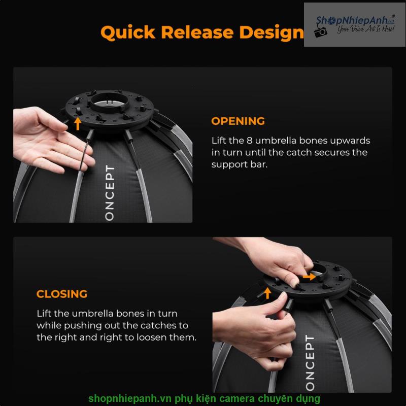 thumbnail Softbox K&F concept 40cm mini bowens for led PL-60B PL-100 series - 1