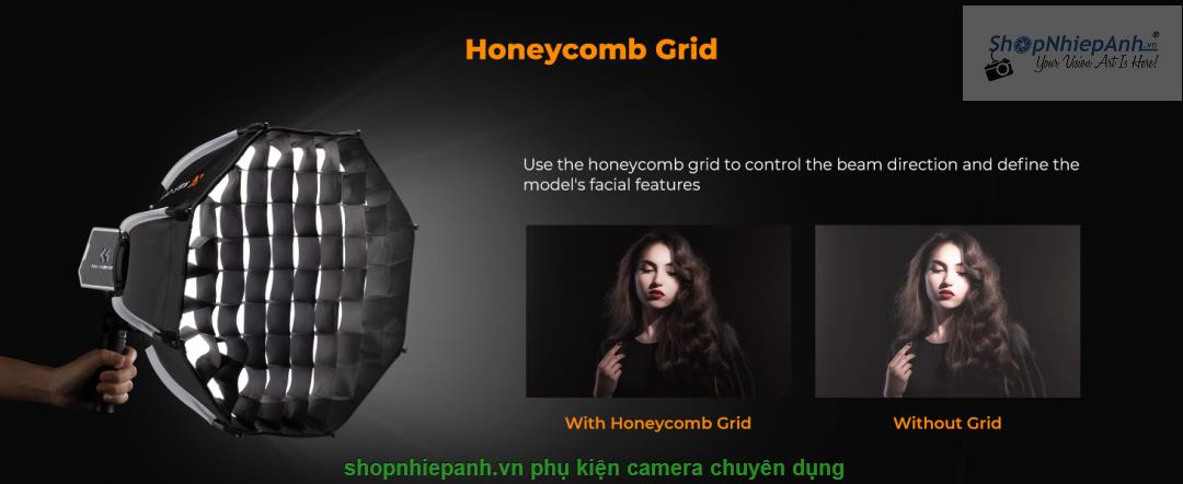 thumbnail Softbox K&F concept 40cm mini bowens for led PL-60B PL-100 series - 8