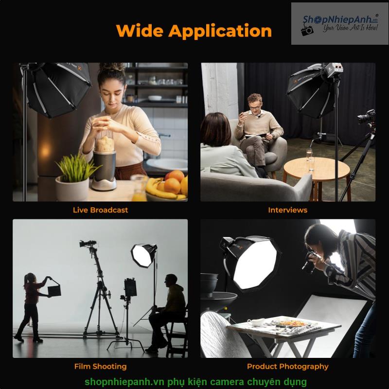thumbnail Softbox K&F concept 40cm mini bowens for led PL-60B PL-100 series - 4