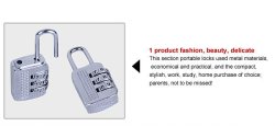 thumbnail Ổ khóa mini cho cặp / hộp chống ẩm - 2