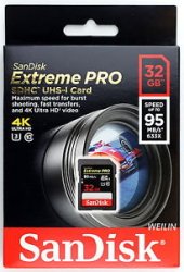 thumbnail SDHC SanDisk Extreme Pro 32GB Class 10 95mb/s - 0