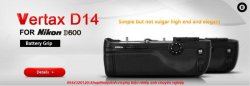 thumbnail Grip Pixel Vertax D14 for Nikon D600/D610 - 0