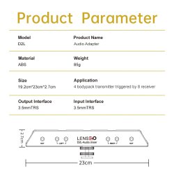thumbnail Audio mixer adapter Lensgo D2L - 3
