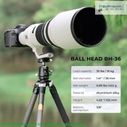 thumbnail Ballhead K&F concept BH-36 anodized - 0