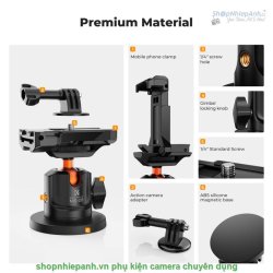thumbnail Ballhead K&F concept nam châm thao tác nhanh gắn smartphone và action cam(kf31.156) - 5