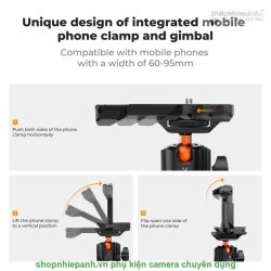 thumbnail Ballhead K&F concept nam châm thao tác nhanh gắn smartphone và action cam(kf31.156) - 2