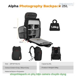 thumbnail Balo K&F concept Alpha Backpack Air KF13.128V6 Nature Wander 01 25L - 5