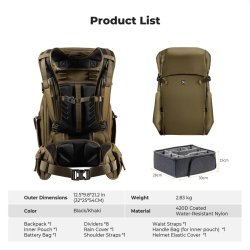 thumbnail Balo K&F concept Backpack 30L Star Wander 01 Champagne (KF13.206) - 5