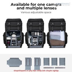 thumbnail Balo K&F concept Backpack Front HardShell KF13.098V2 25L ĐEN - 1