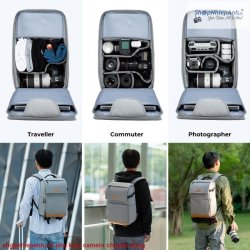 thumbnail Balo K&F concept Backpack KF13.104V1 Nature Wander XÁM 22L - 0