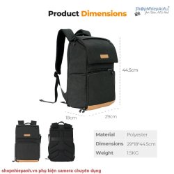 thumbnail Balo K&F concept Backpack KF13.104V2 Nature Wander BLack 22L - 5