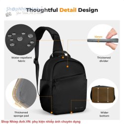 thumbnail Túi K&F concept Sling bag KF13.171V2 Urban Wander Black U08 5L - 2