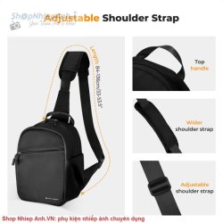 thumbnail Túi K&F concept Sling bag KF13.171V2 Urban Wander Black U08 5L - 3