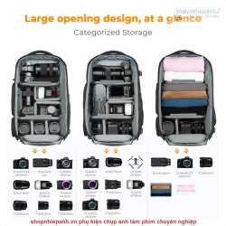 thumbnail Balo K&F concept Backpack KF13.178 Nature Wander 08 32L (Grey) - 1